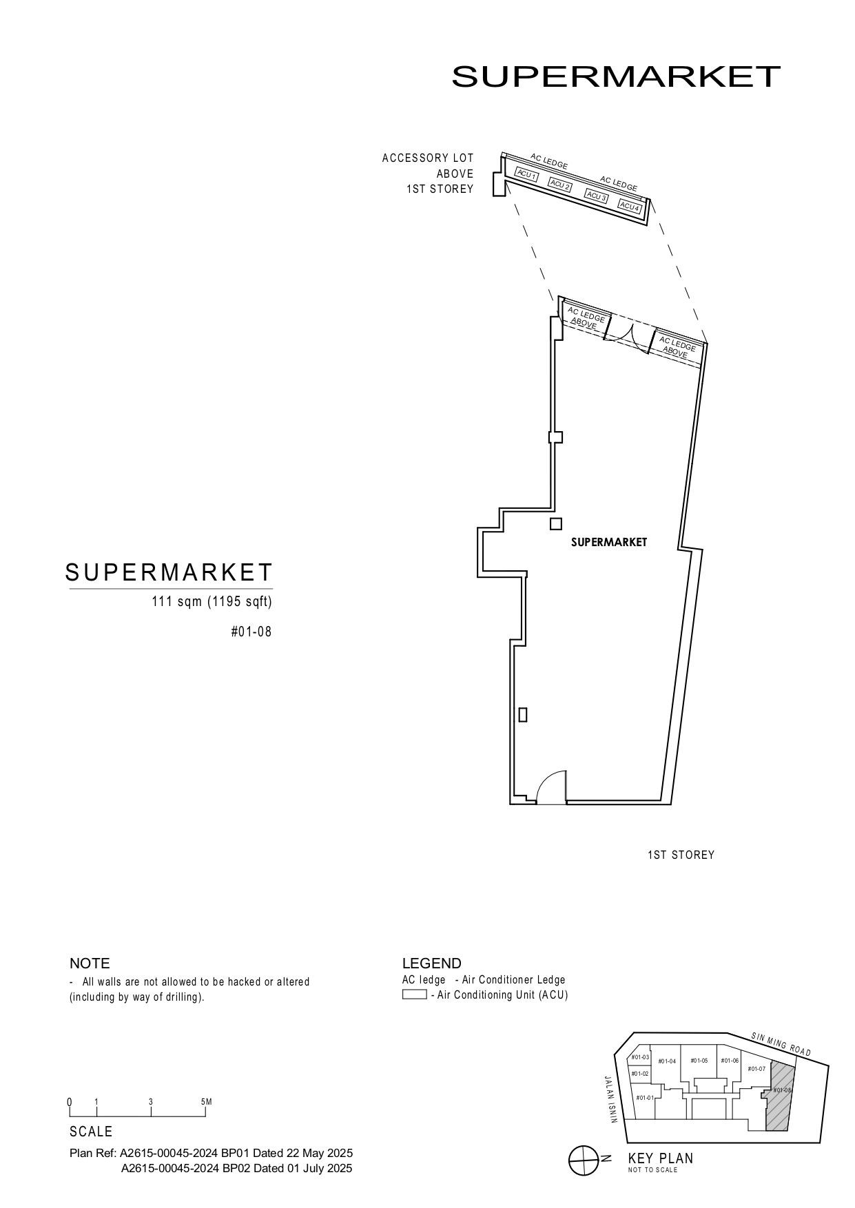 Floor plan of Artisan 8 type Supermarket, 1-Bedroom + Study, 1,195 sq ft
