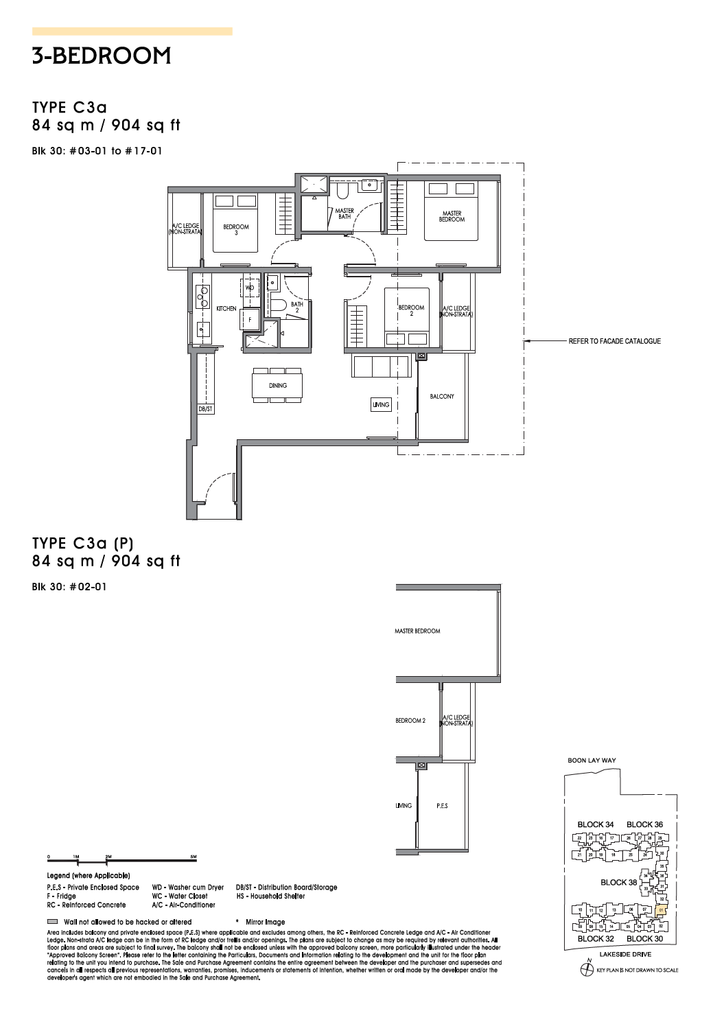 Lucerne Grand floor plan C3a(P) — 3BR