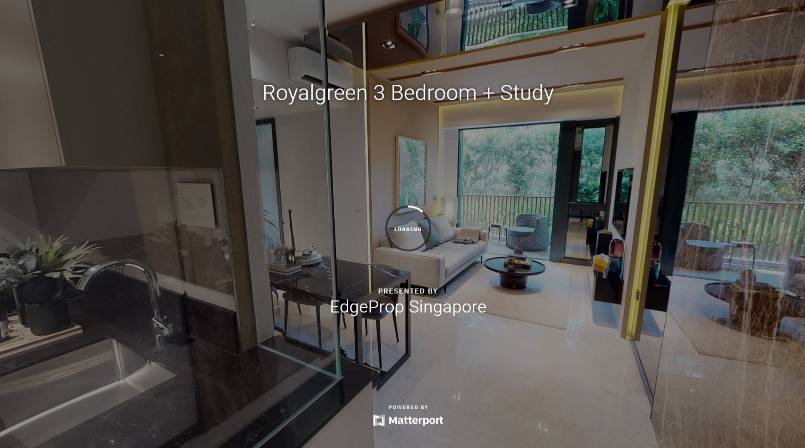 3D Virtual Tour of RoyalGreen 3 Bedroom + Study