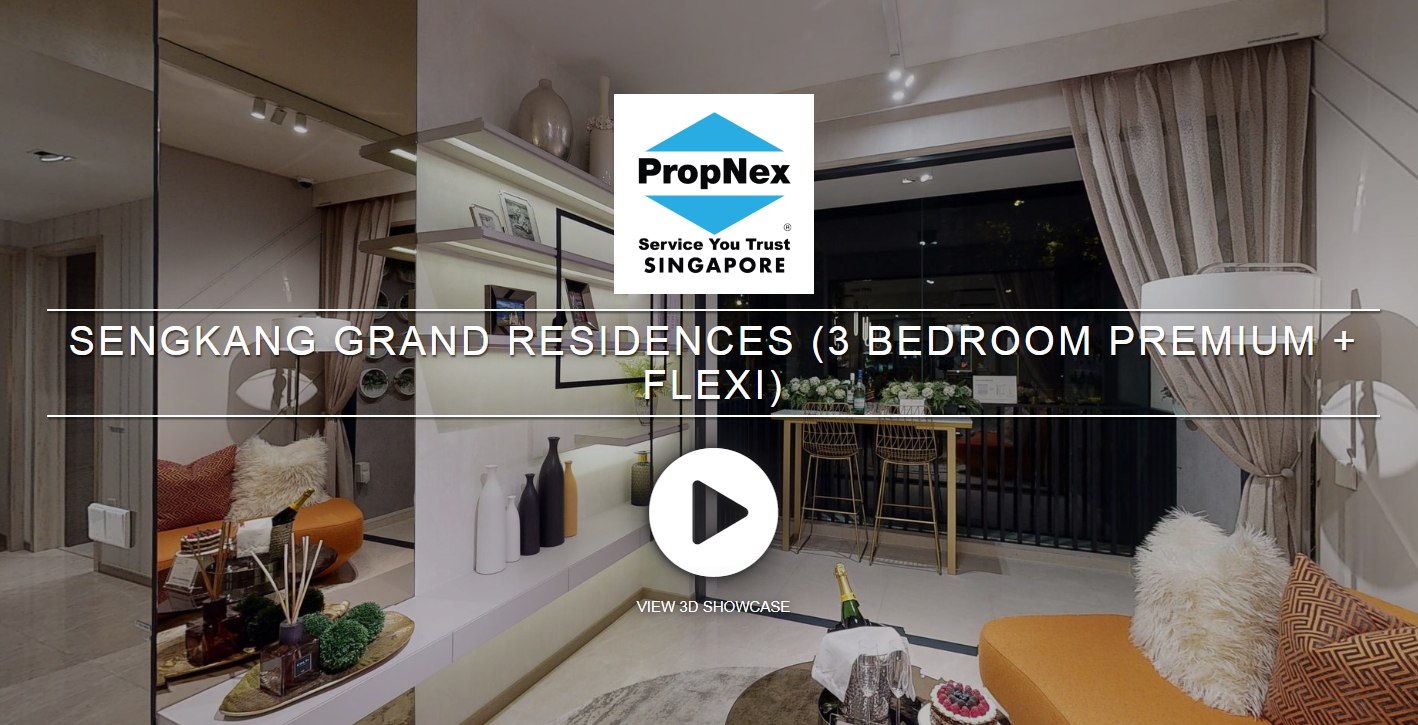 3D Virtual Tour of Sengkang Grand Residences 3 Bedroom Premium + Flexi