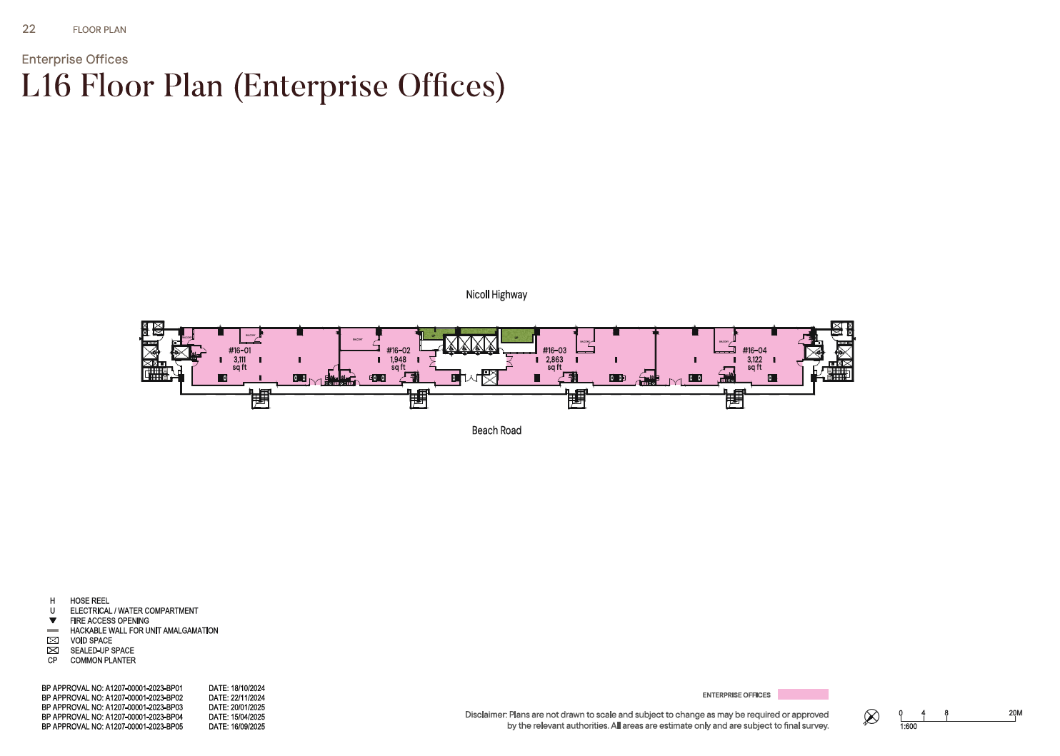 The Golden Mile floor plan 16th Storey Plan — Enterprise Offices