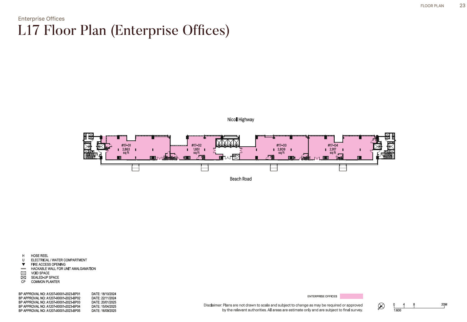 The Golden Mile floor plan 17th Storey Plan — Enterprise Offices