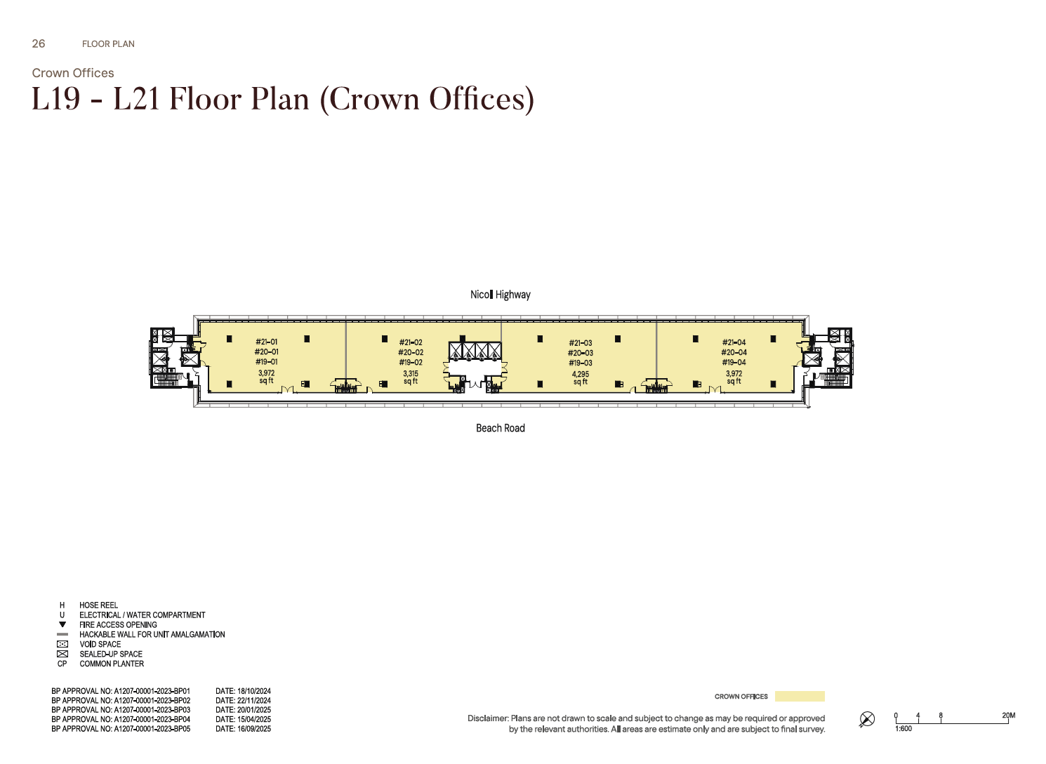 The Golden Mile floor plan 19th Storey Plan — Crown Offices