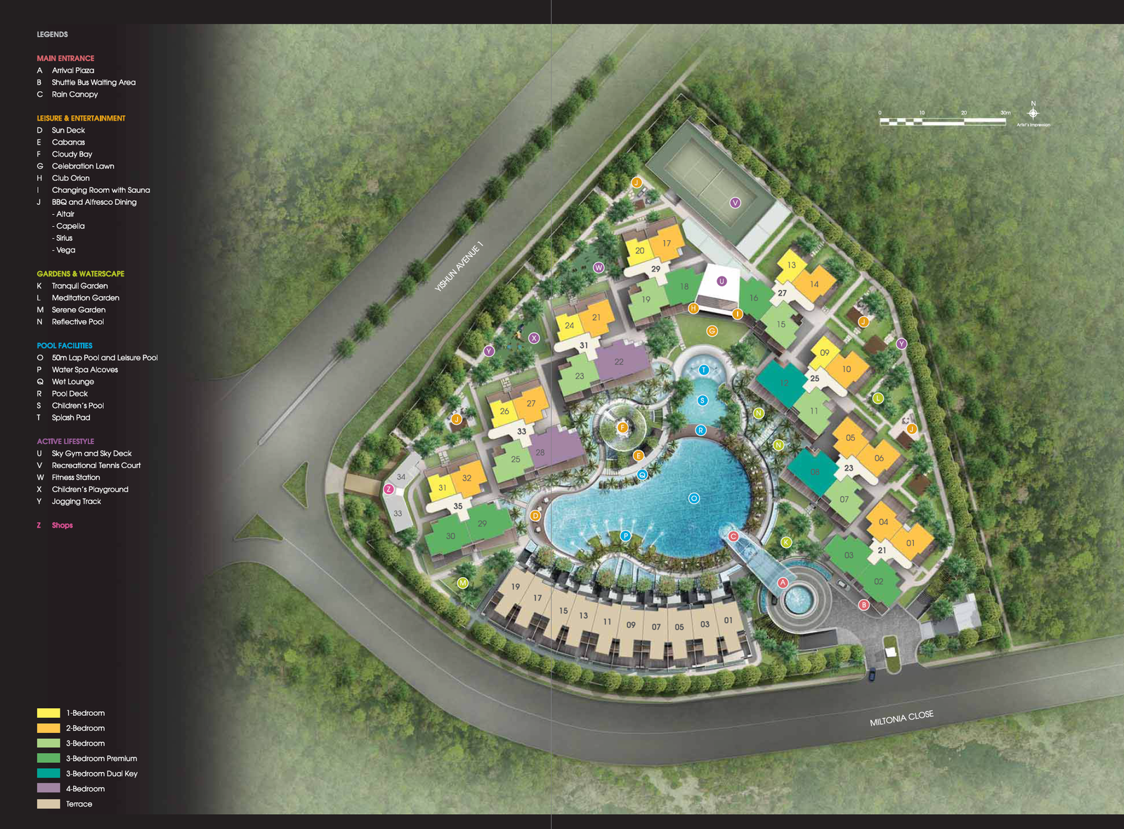 Site plan of Skies Miltonia