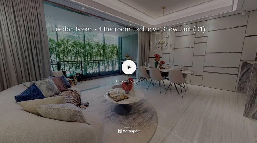 3D Virtual Tour of Leedon Green 4 Bedroom Exclusive Premium, Type D1 1,496sqft