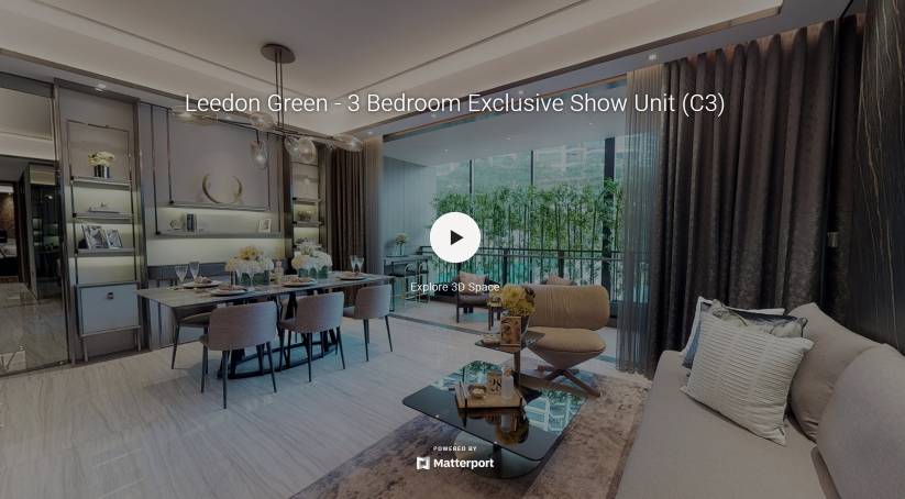 3D Virtual Tour of Leedon Green 3 Bedroom Exclusive, Type C3 1,356sqft