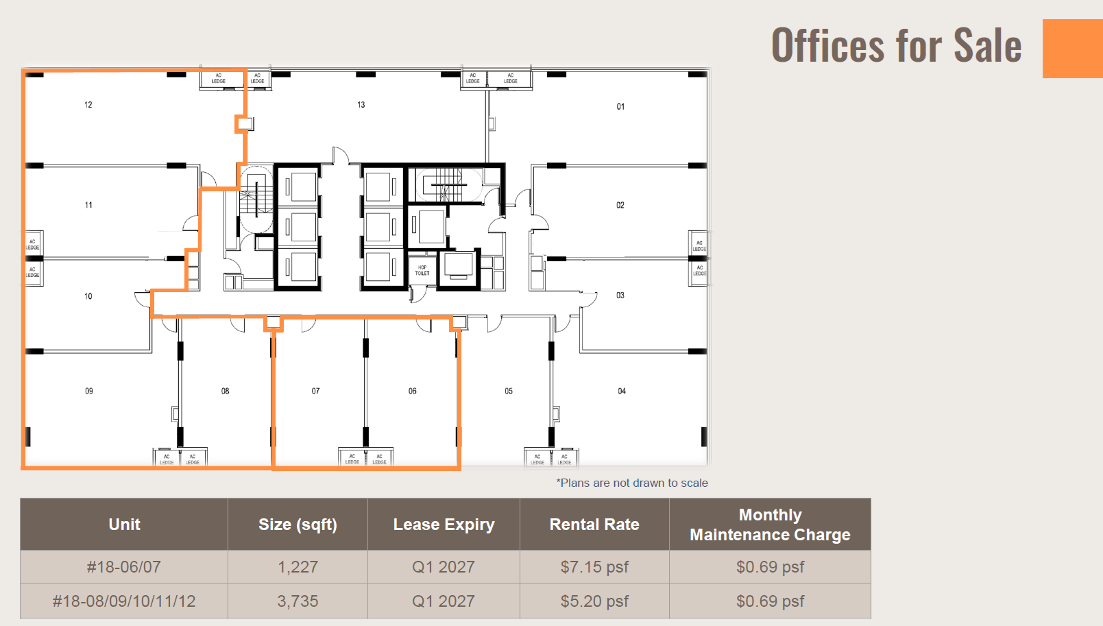 Centrium Square floor plan Level 1806 — Office