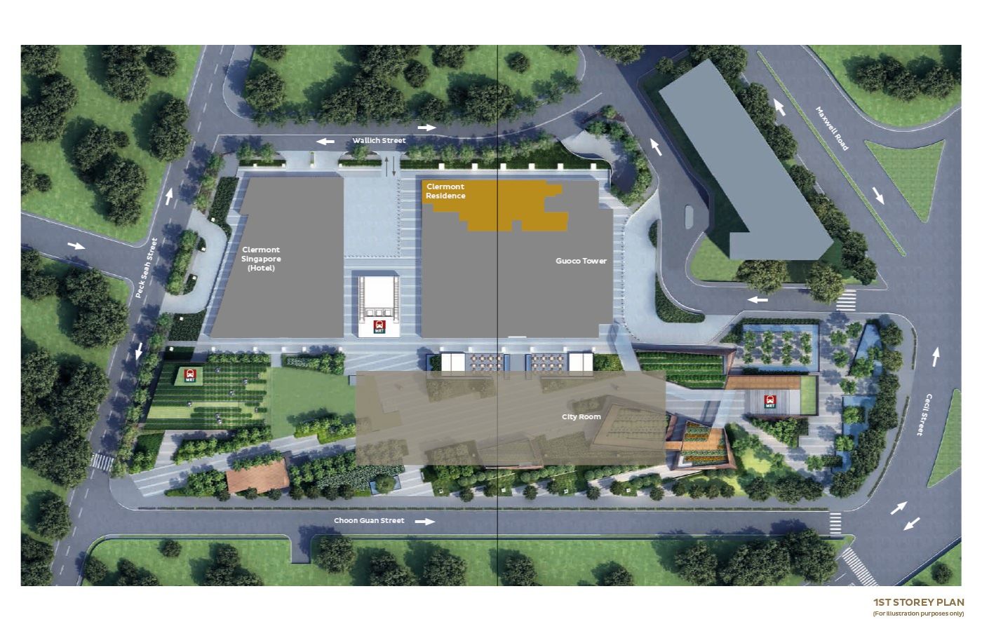 Wallich Residence Site Plan - 1st Storey Plan