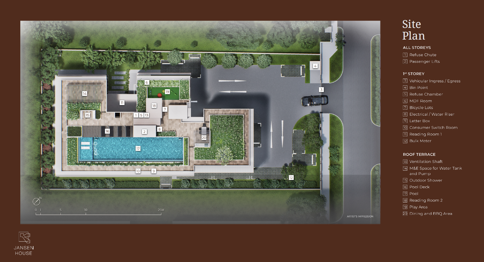 Site plan of Jansen House