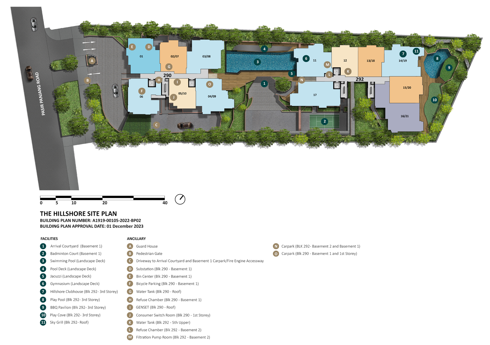 Site plan of The Hillshore