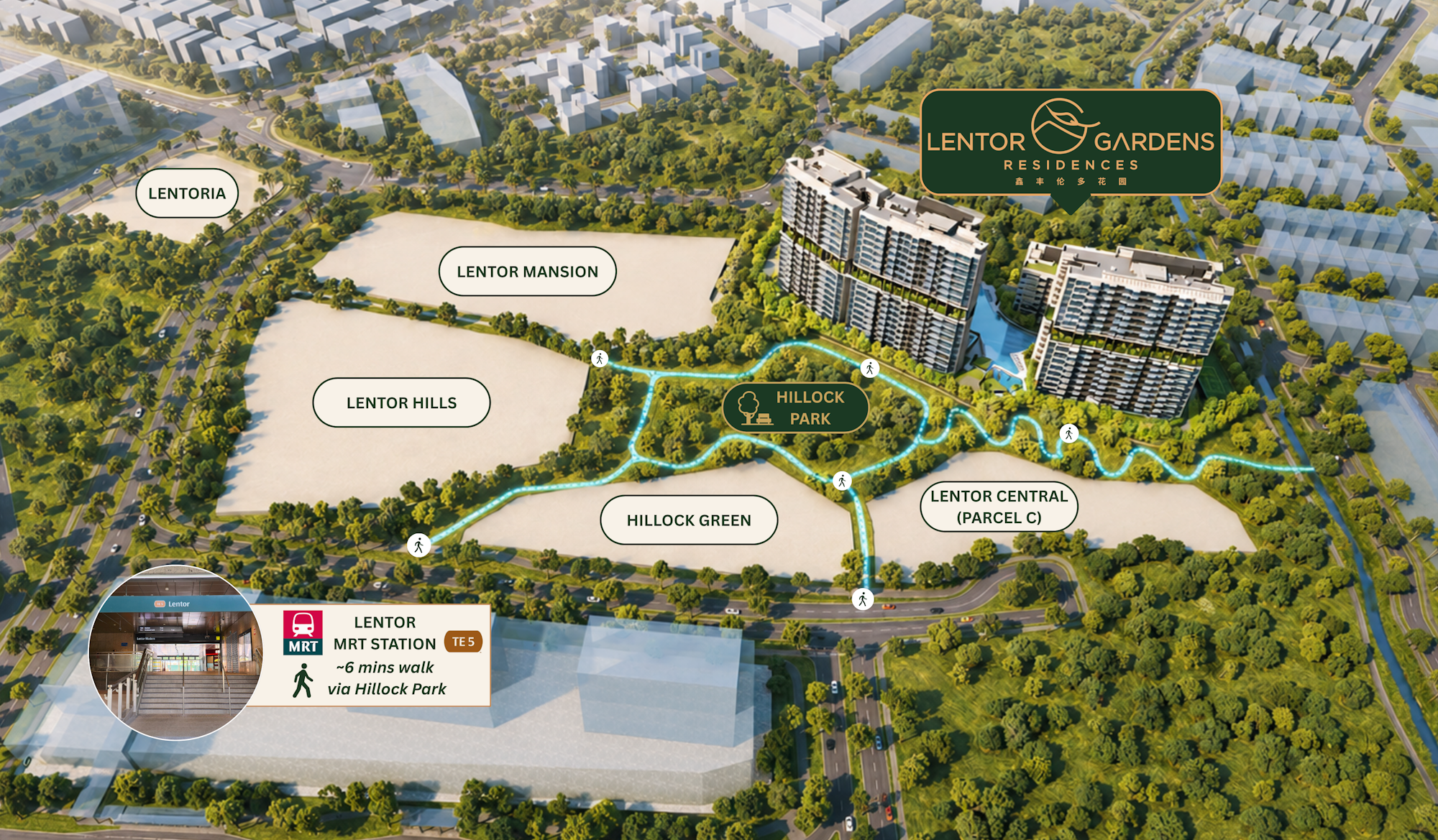 Lentor Gardens Residences architectural render