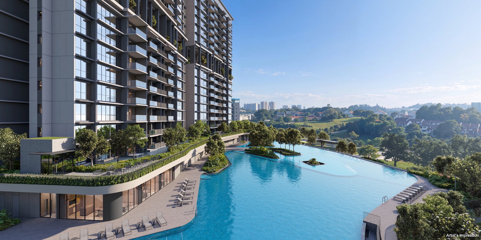 Signature tower elevation at Lentor Gardens