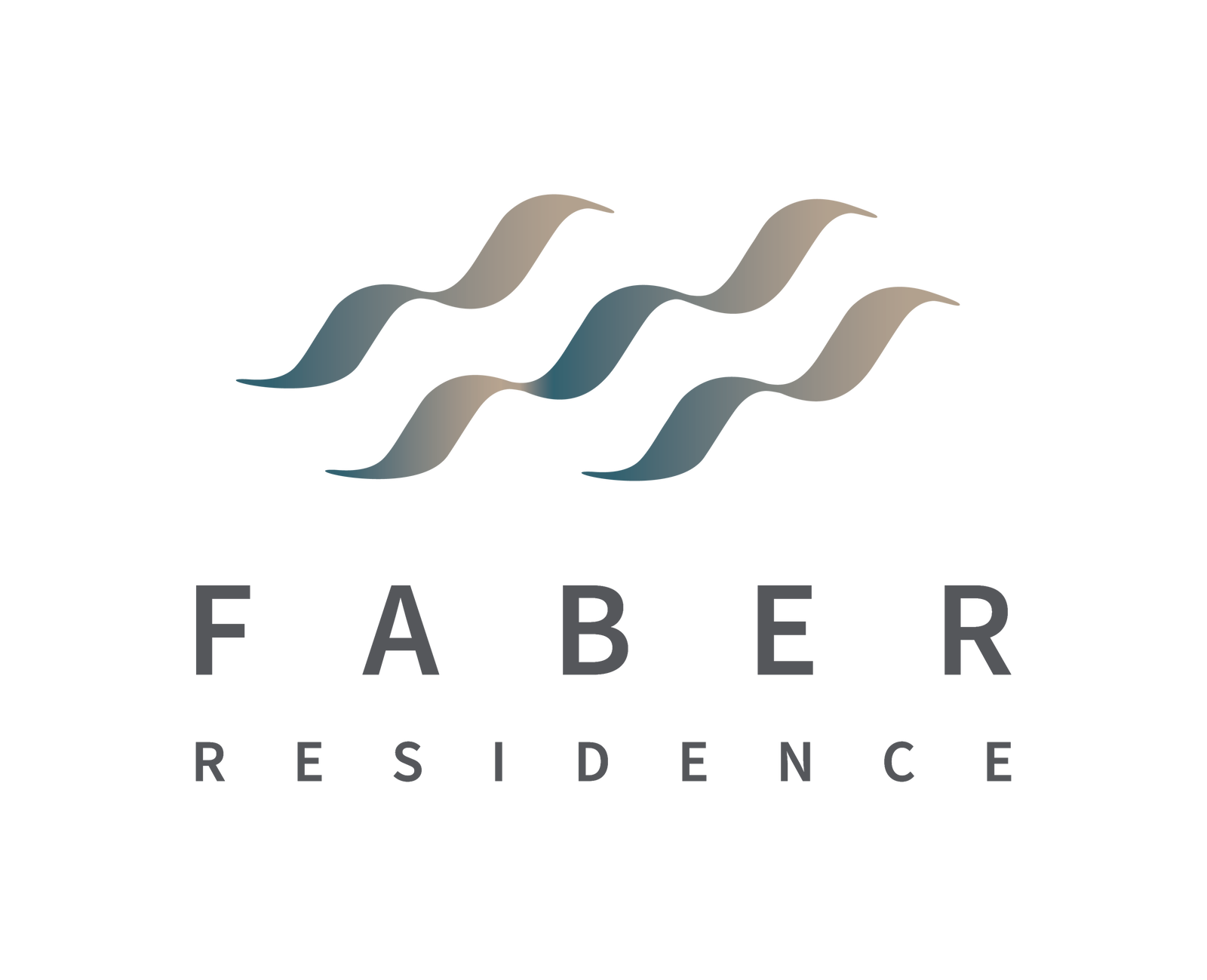 Faber Residence — FR Logo Stack in Gradient (isolated)