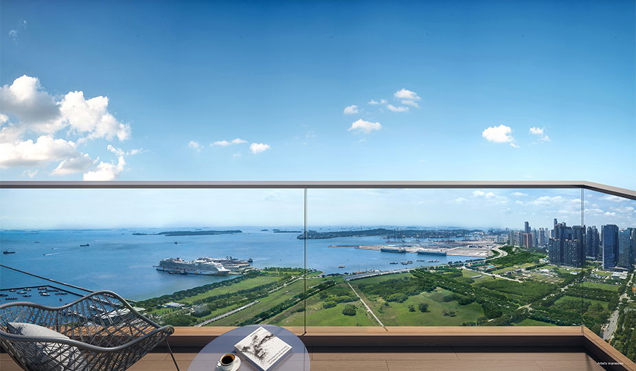One Marina Gardens — OMG -Balcony Straits View