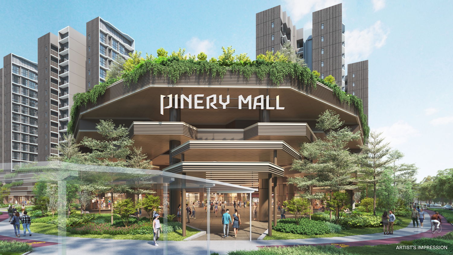 Pinery Residences — Pinery Mall_Community Plaza_Artist Impression