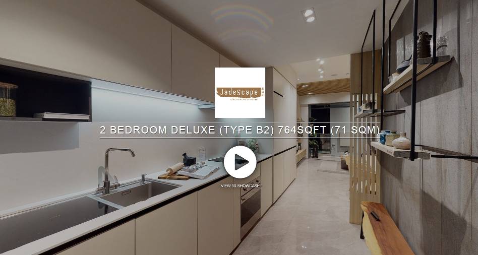 3D Virtual Tour of Jadescape 2 Bedroom Deluxe Type B2, 764 sqft