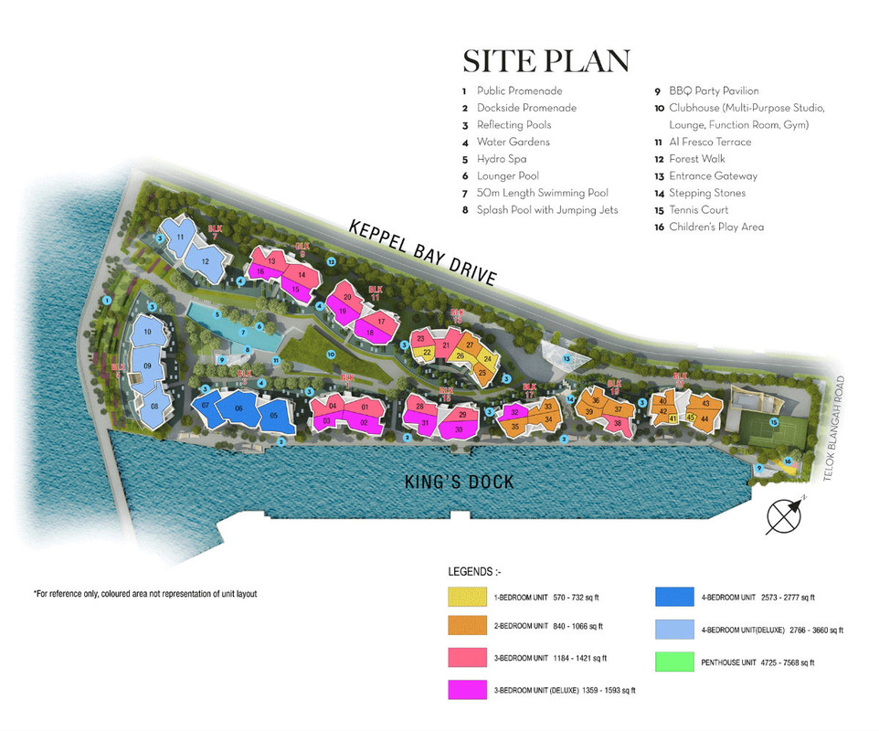 Corals at Keppel Bay 吉宝湾丽珊景 site plan