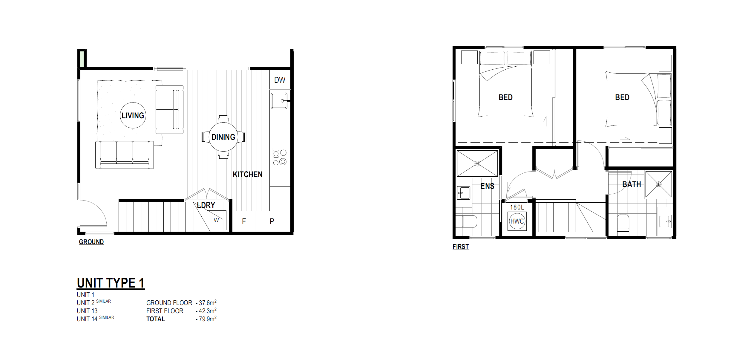 24 New Brighton Road, Christchurch Townhouse Siteplan Type 1