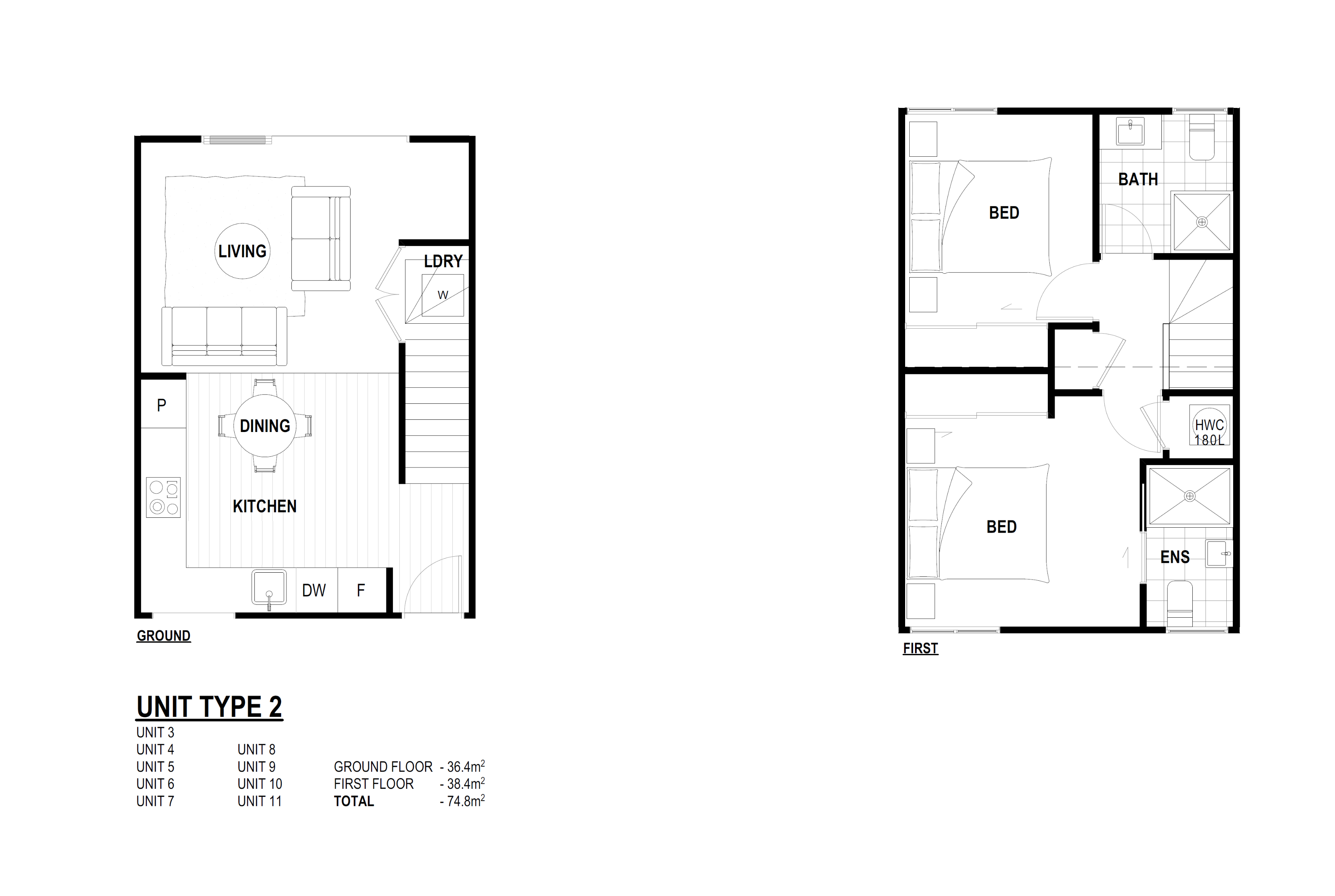 24 New Brighton Road, Christchurch Townhouse Siteplan Type 2